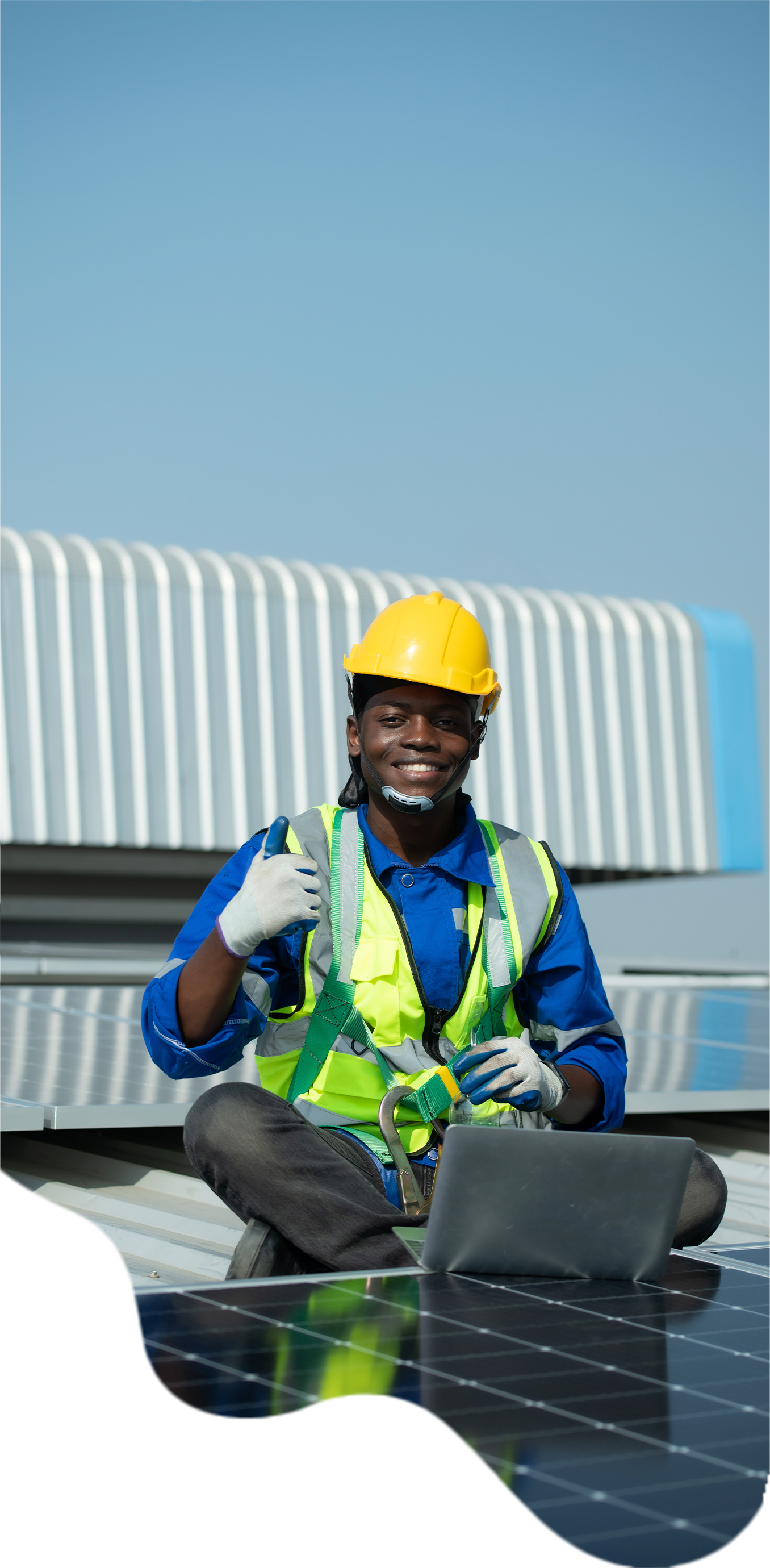 Imagem de painéis solares instalados